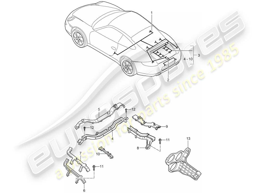 porsche 2011 (997-2) cablaggi diagramma delle parti