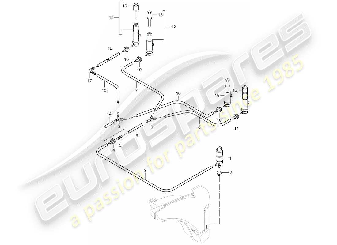 porsche 2011 (997-2 gt3) impianto rondella diagramma delle parti