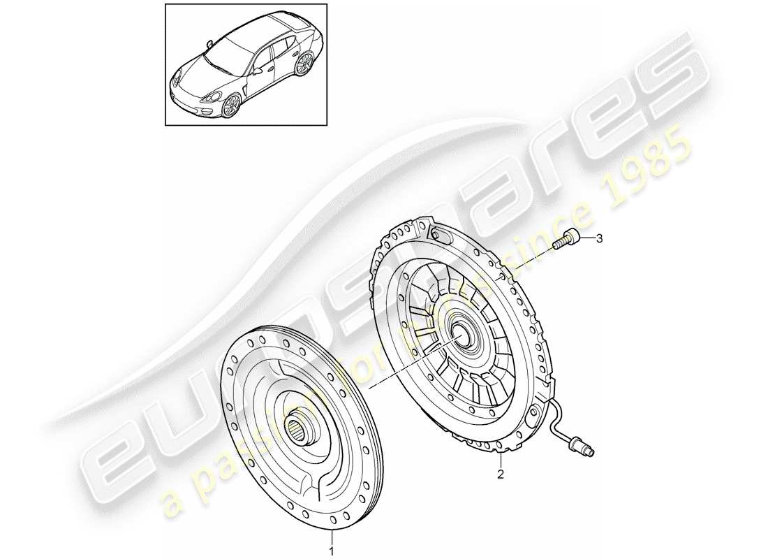 porsche 2010 (panamera 970) frizione diagramma delle parti