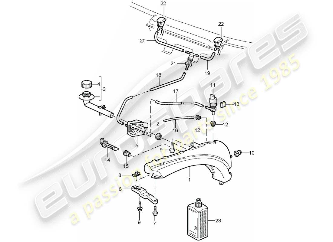 porsche 2002 (996 gt3) gruppo rondella diagramma delle parti