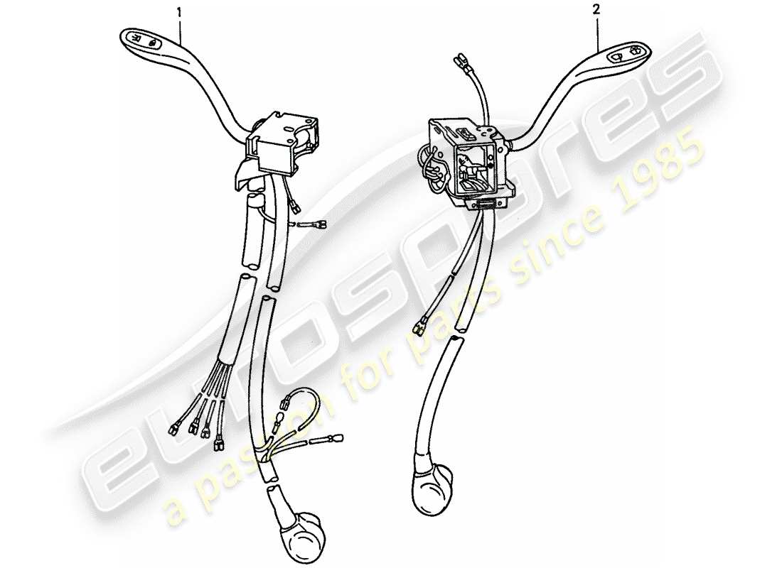 porsche 1974 (911) interruttore piantone sterzo diagramma delle parti