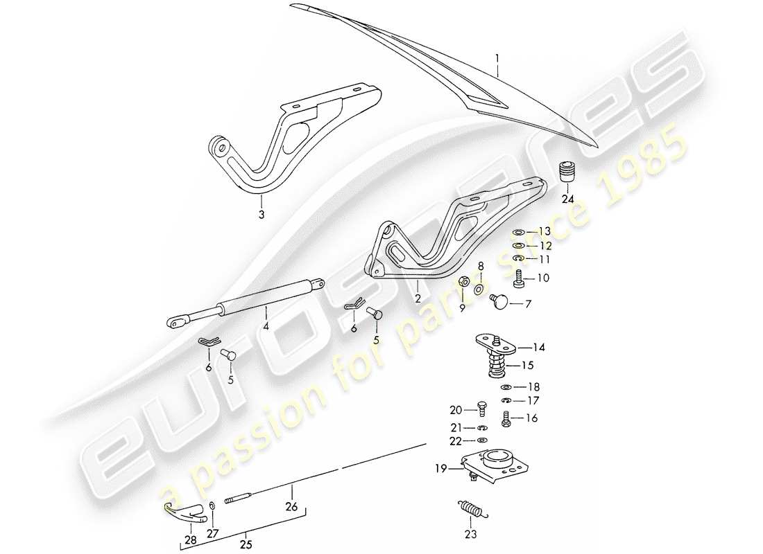 porsche 1973 (911) copertina diagramma delle parti