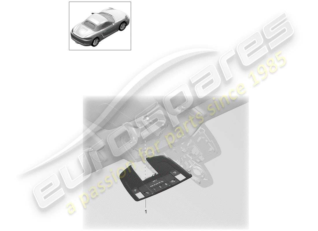 porsche 2018 (718 boxster) staffa schema delle parti