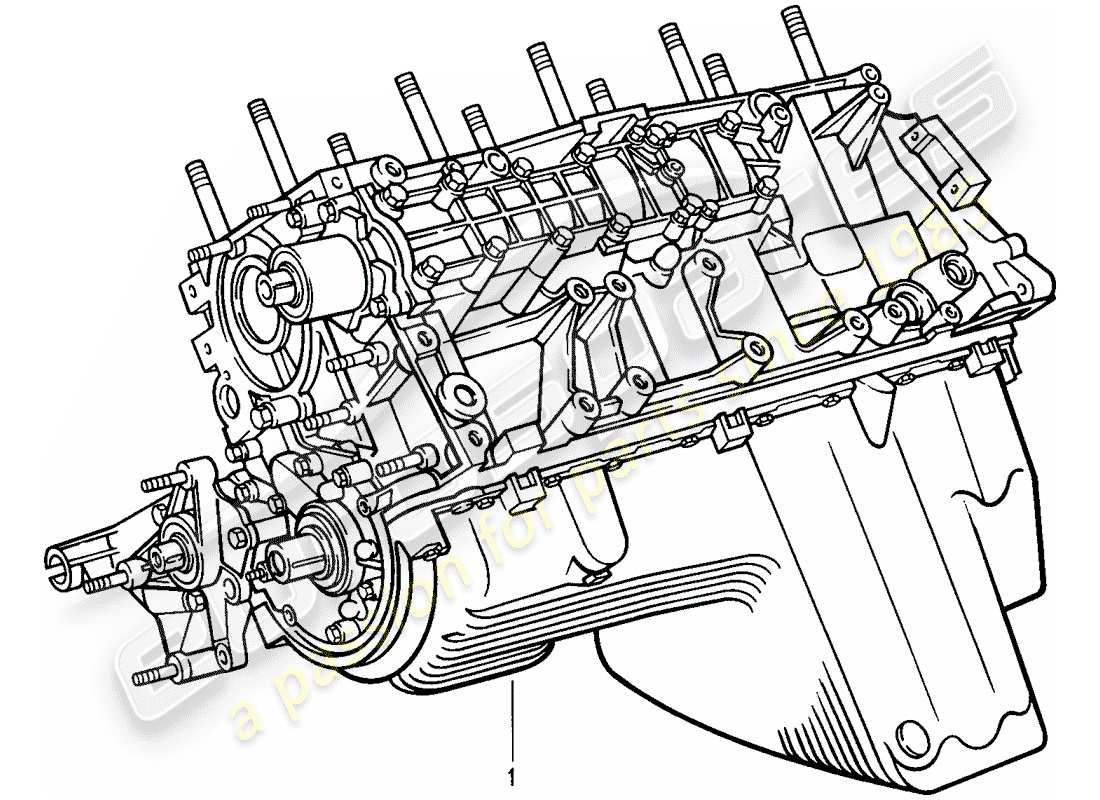porsche 1995 (968) motore corto - basamento diagramma delle parti