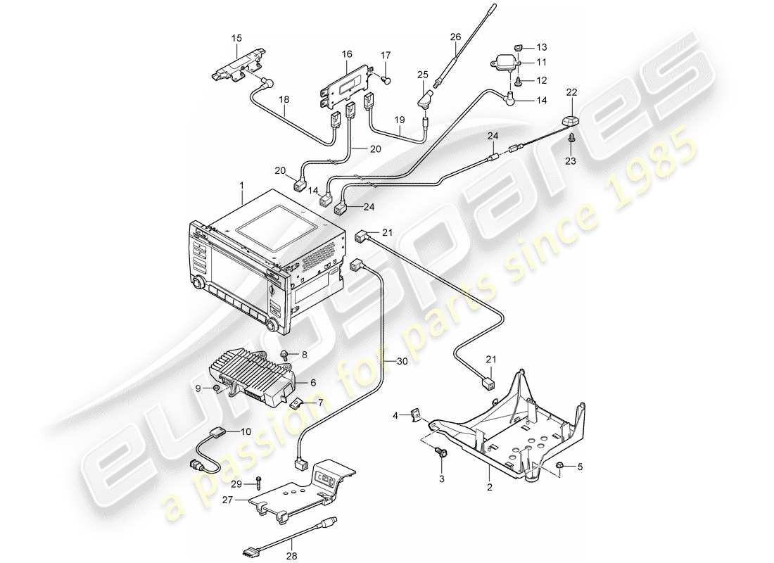 porsche 2009 (997-2 gt3) unità operativa diagramma delle parti