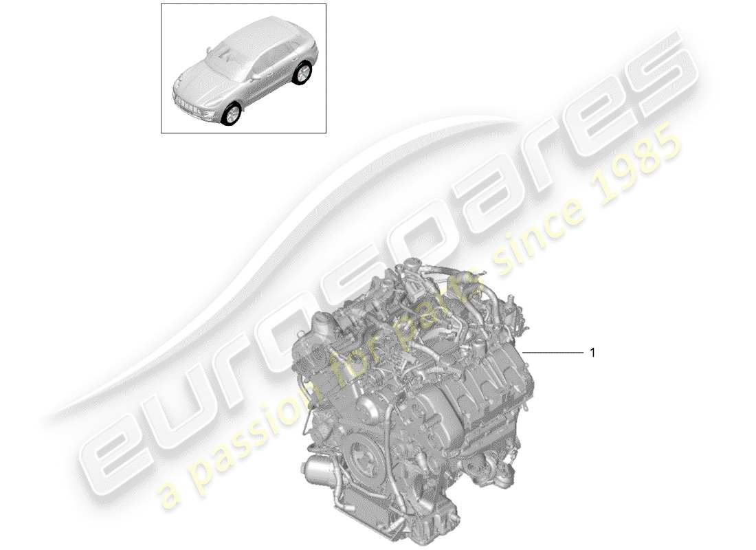 porsche 2016 (macan) motore sostitutivo diagramma delle parti