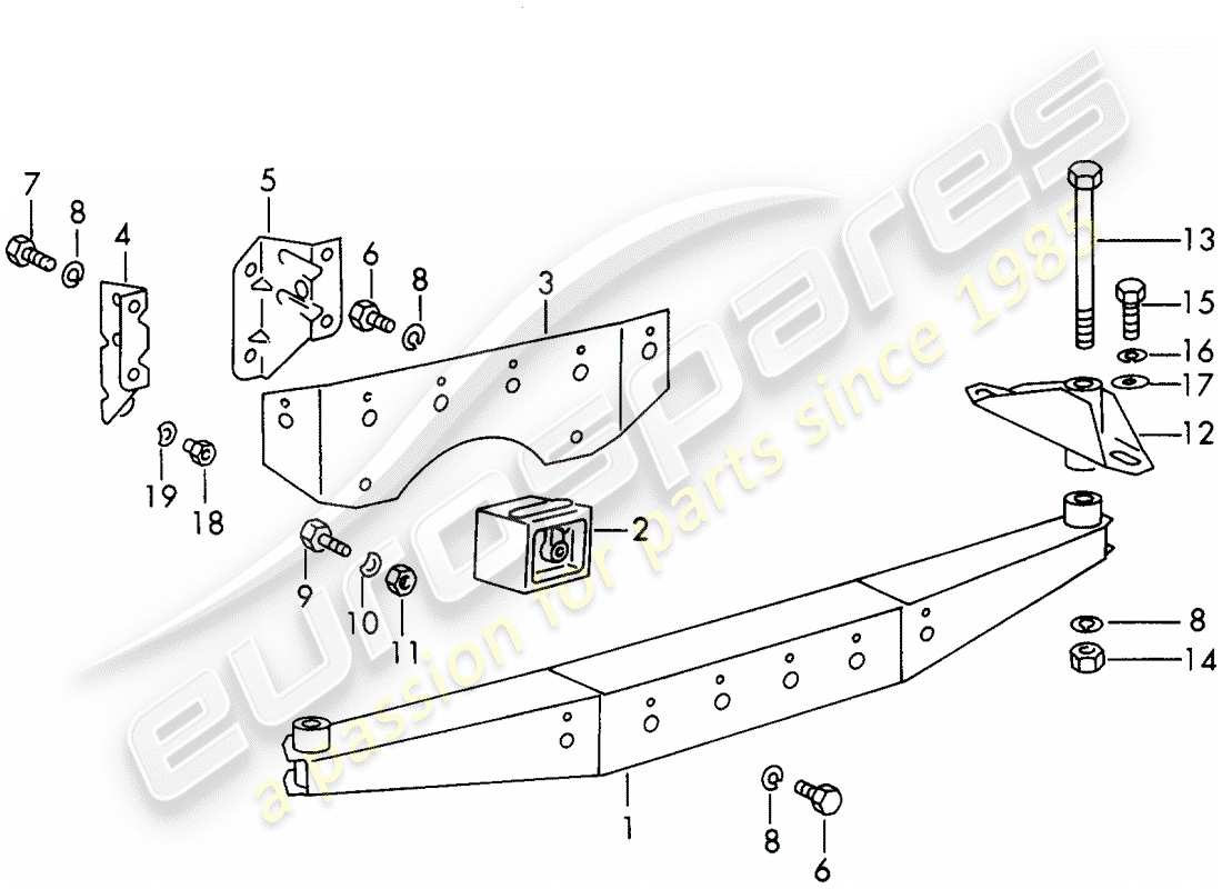 porsche 1966 (911/912) sospensione motore - d - mj 1966>> schema delle parti