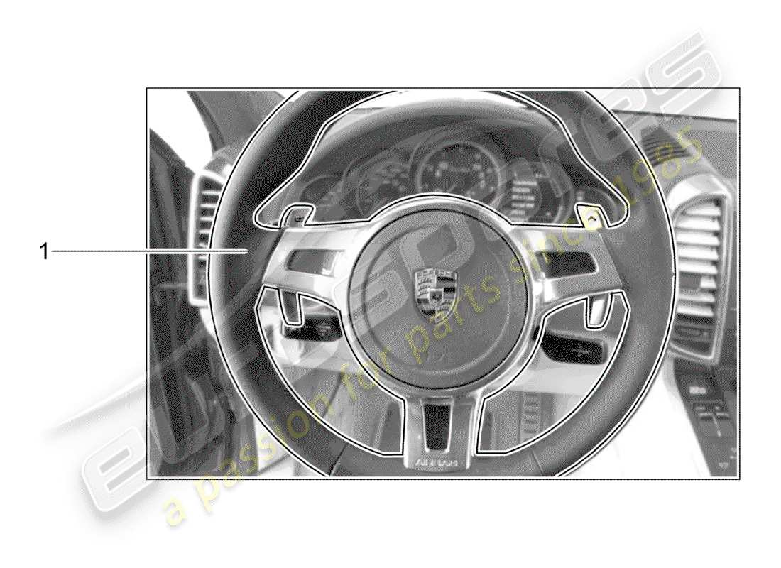 porsche 2005 (tequipment cayenne) volante sportivo diagramma delle parti