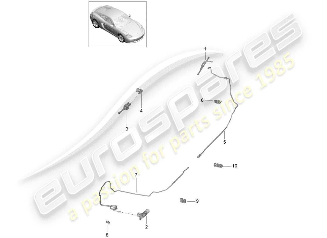 porsche 2020 (718 cayman) frizione idraulica diagramma delle parti