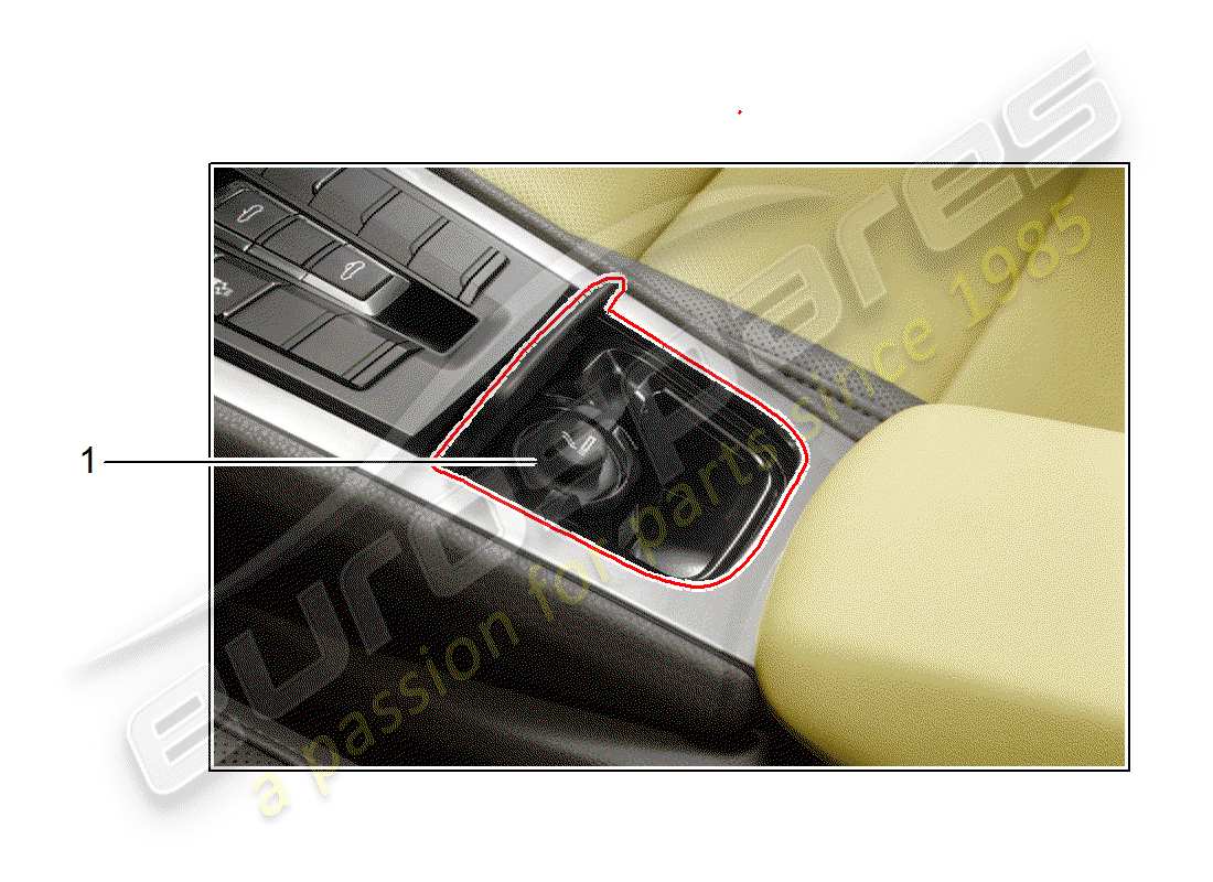 porsche 2012 (tequipment 98x/99x) pacchetto fumatori diagramma delle parti
