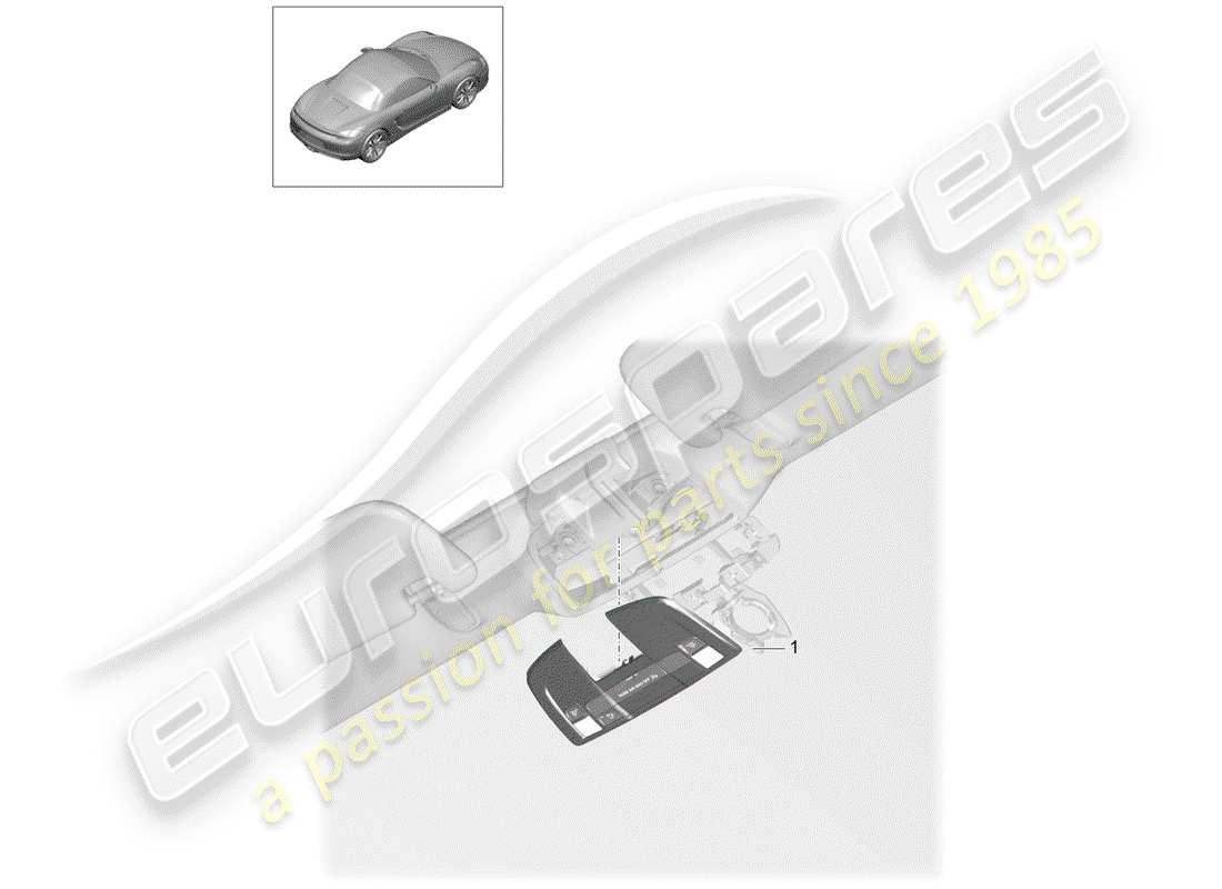 porsche 2012 (981 boxster) staffa diagramma delle parti