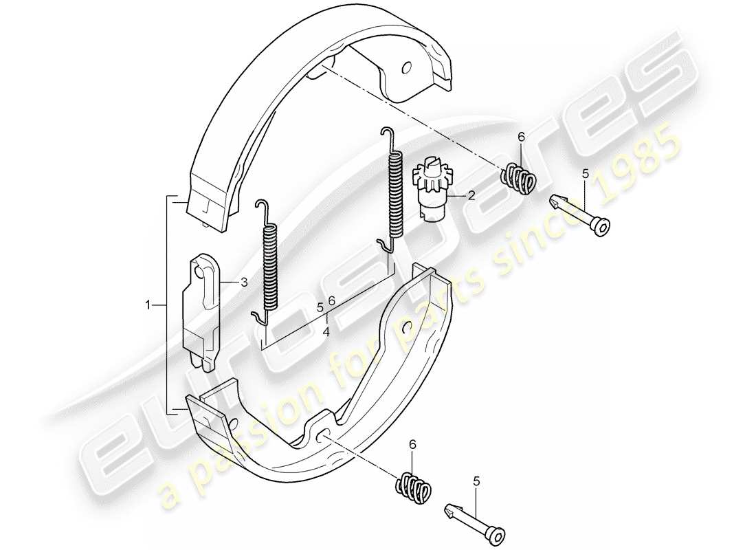 porsche 2010 (cayenne e1 9pa) a pedale. freno di stazionamento diagramma delle parti