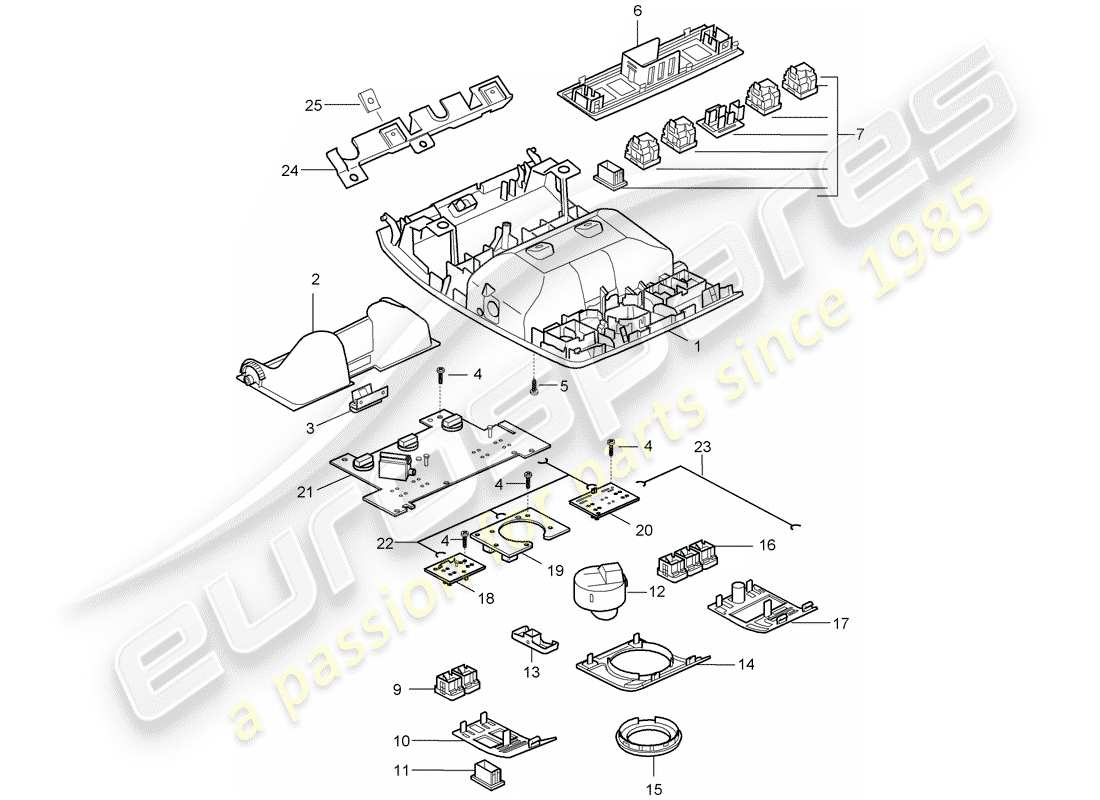 porsche 2008 (cayenne e1 9pa) staffa diagramma delle parti