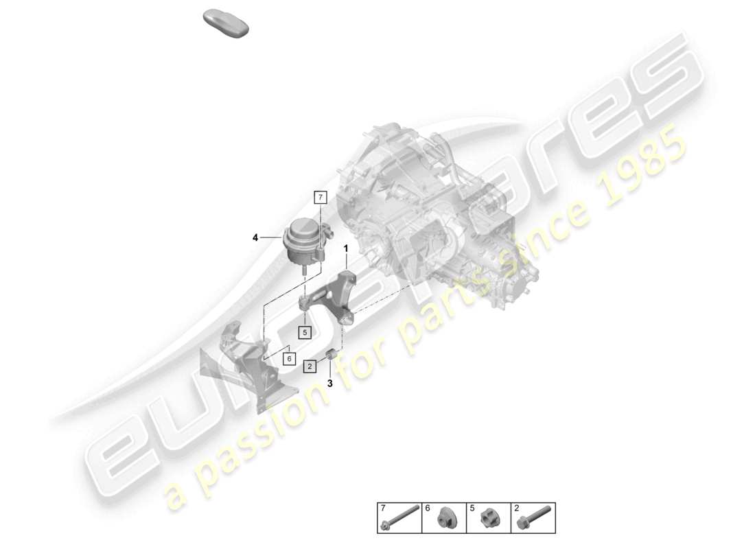 porsche 2020 (718 boxster) parti di fissaggio del cambio diagramma delle parti