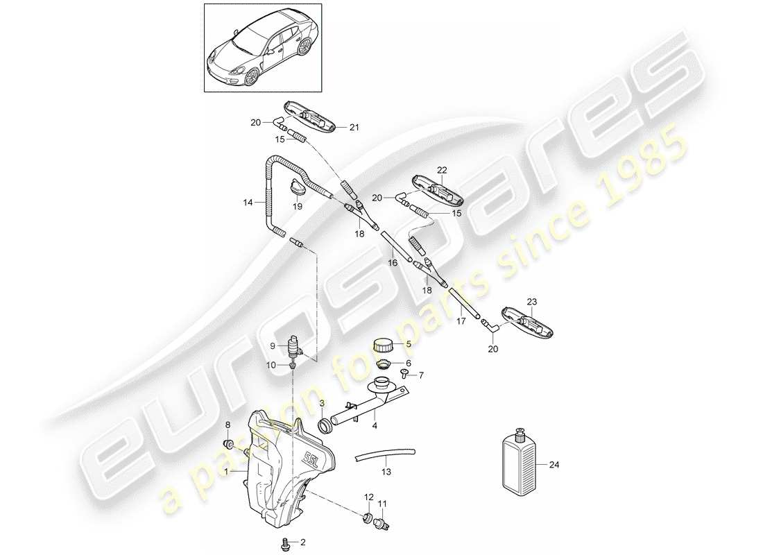 porsche 2010 (panamera 970) gruppo rondella diagramma delle parti