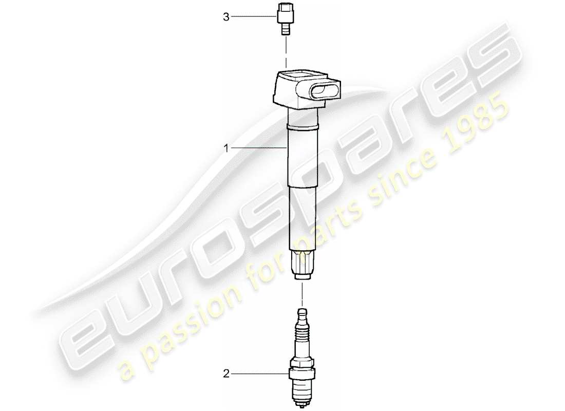 porsche 2005 (cayenne e1 9pa) sistema di accensione diagramma delle parti