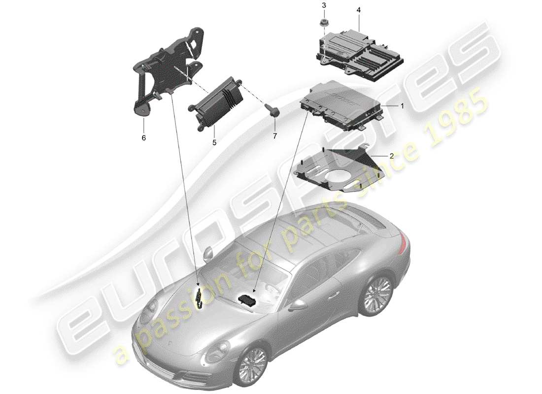 porsche 2020 (991-2) amplificatore diagramma delle parti