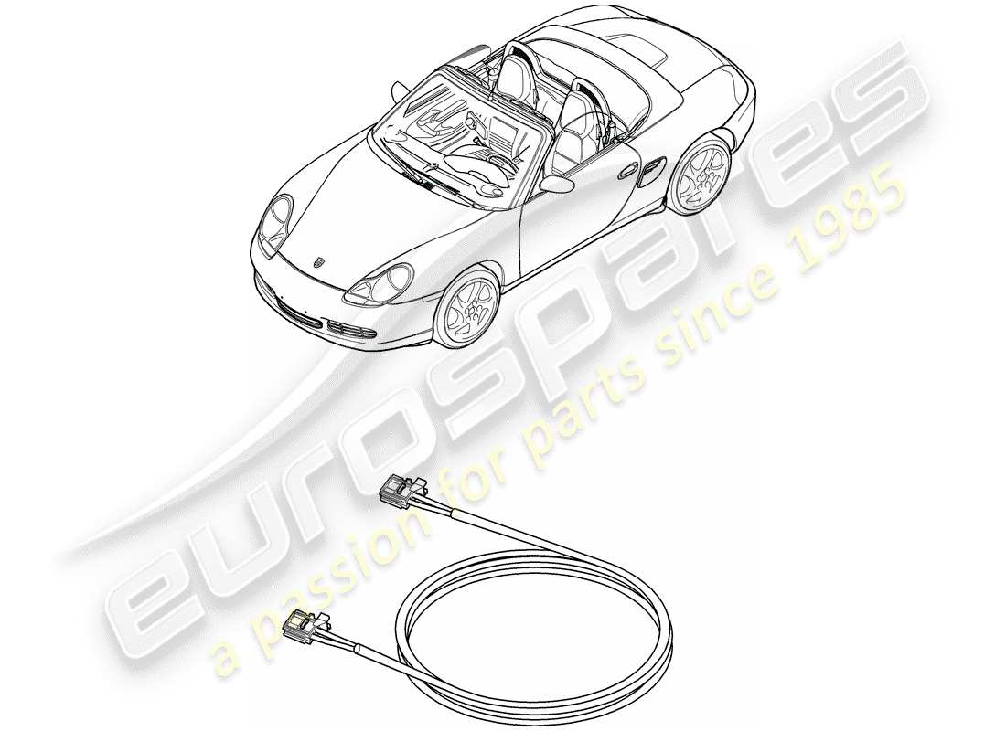 porsche 1999 (986 boxster) fibra ottica leggera - d - mj 2003>> diagramma delle parti