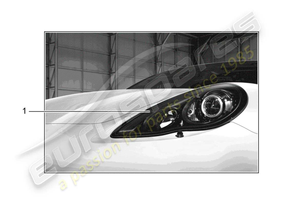 porsche 2013 (tequipment panamera) fari a led (pdls), schema delle parti
