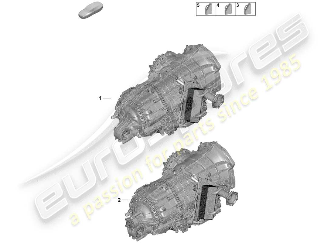 porsche 2020 (992-1) 8-speed cambio a doppia frizione diagramma delle parti