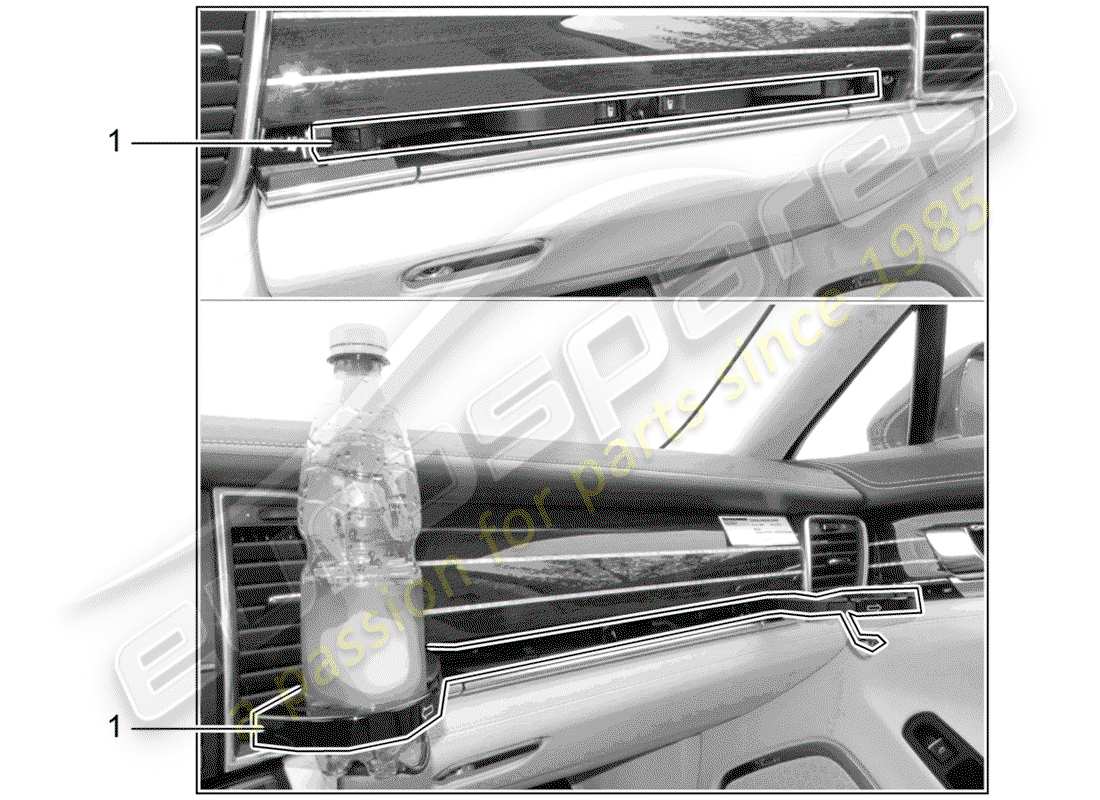 porsche 2016 (tequipment panamera) portabicchieri diagramma delle parti