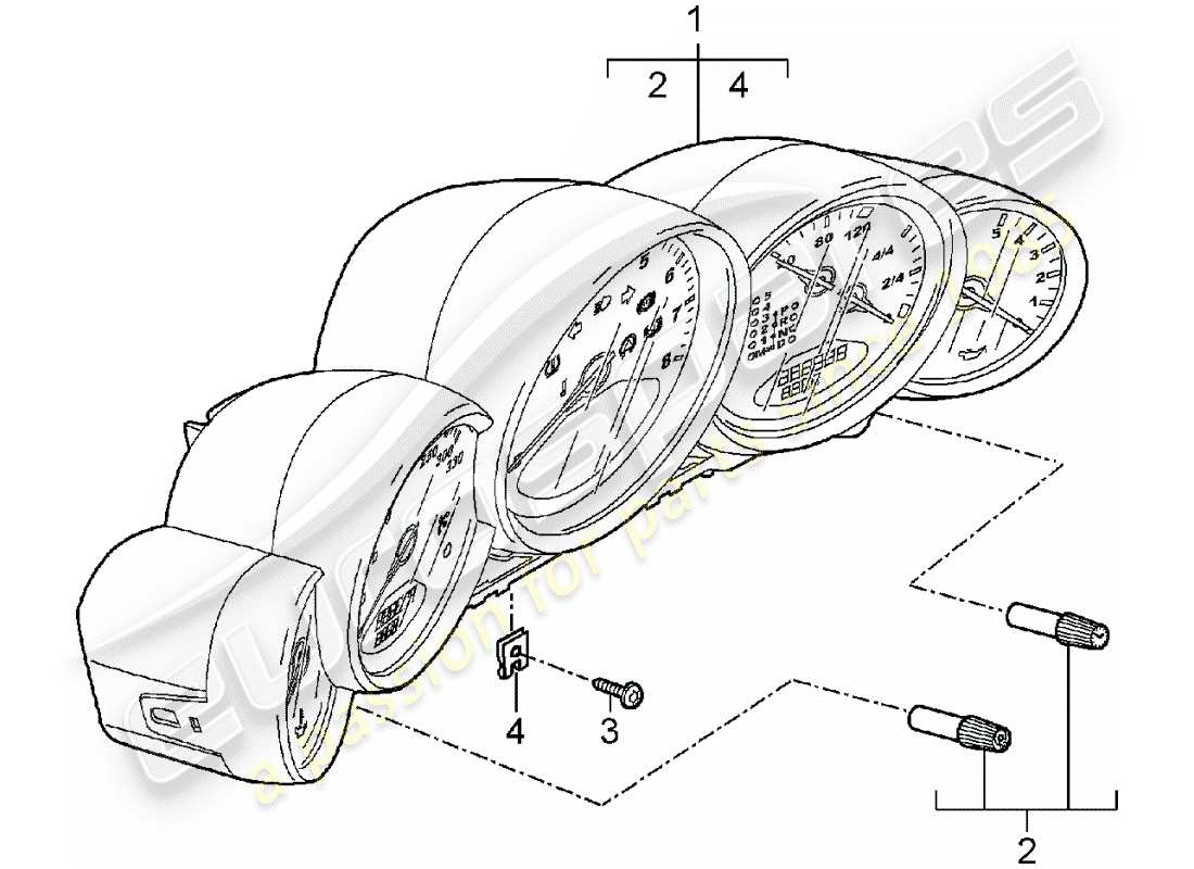 porsche 2005 (997-1) strumenti diagramma delle parti