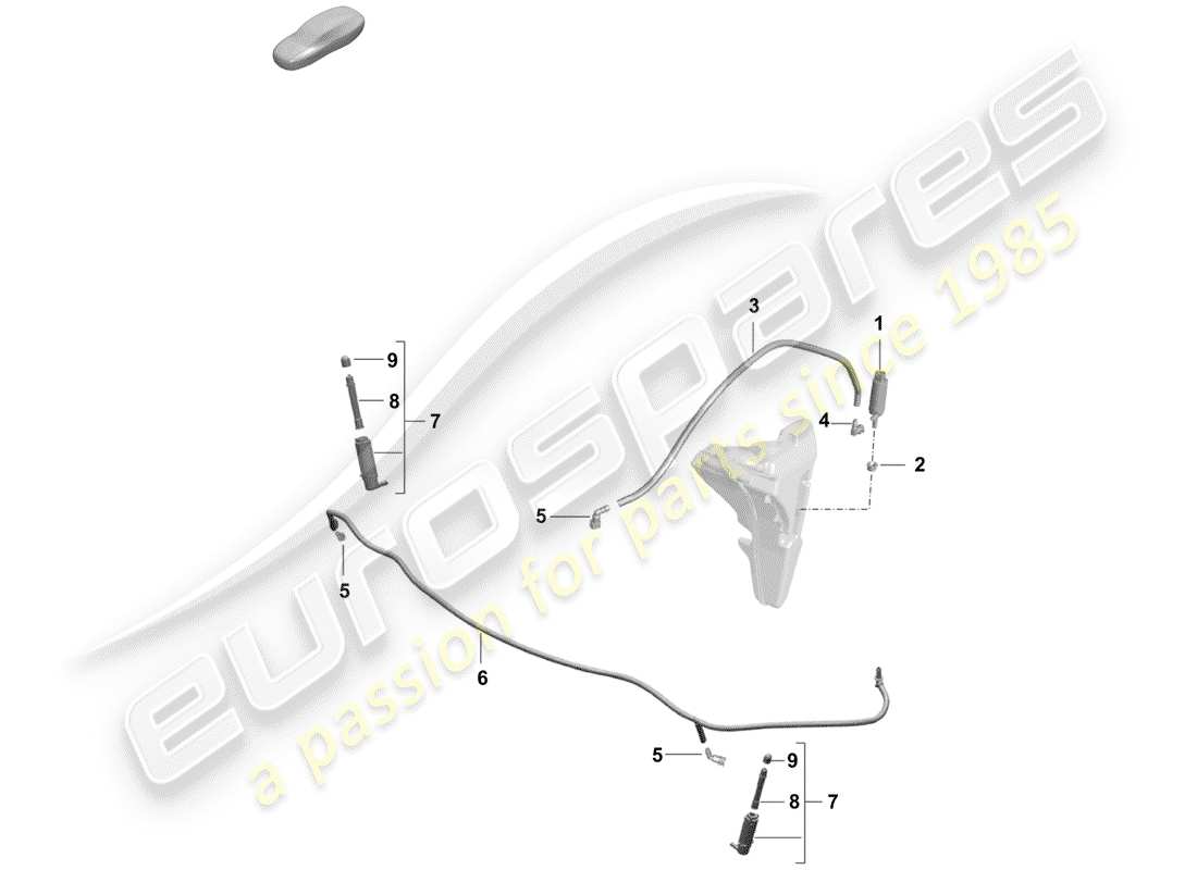 porsche 2019 (718 boxster spyder) impianto rondella diagramma delle parti