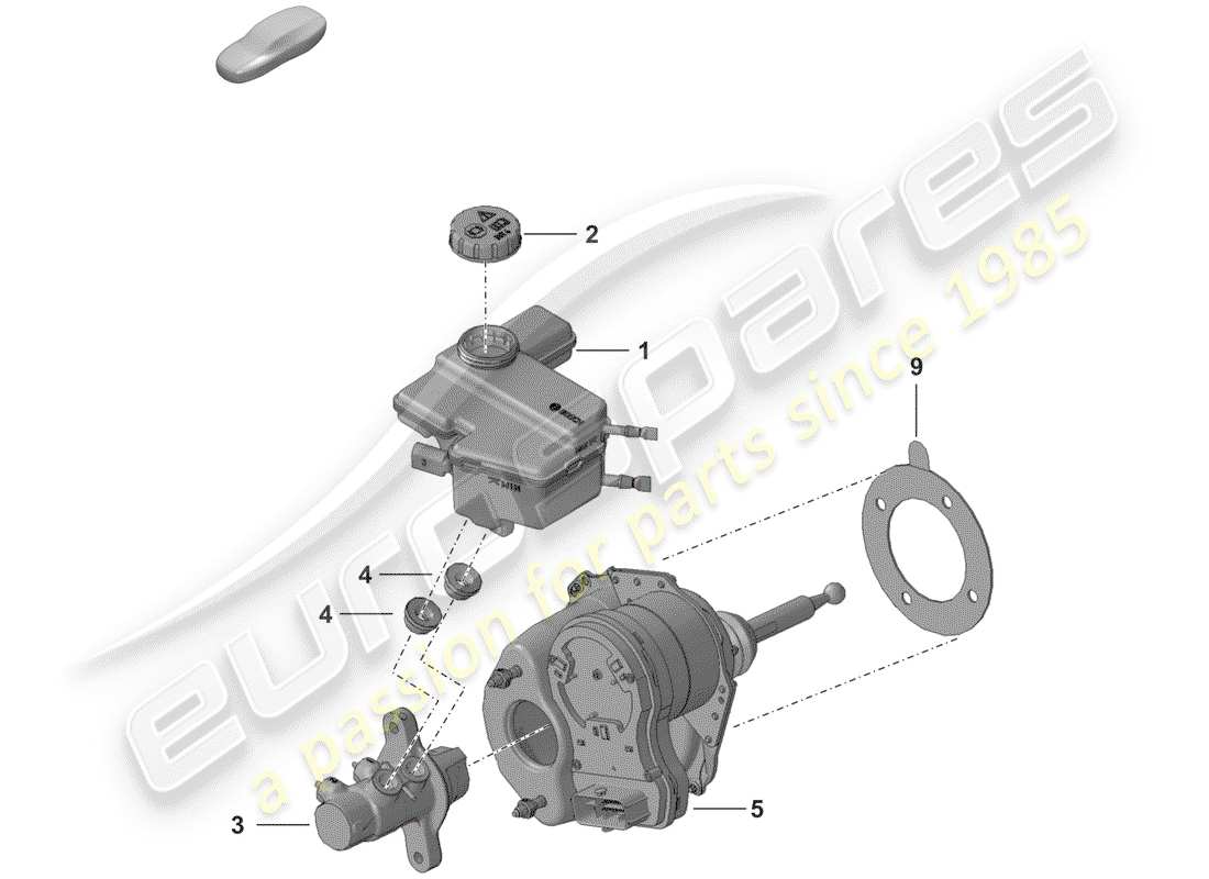 porsche 2020 (992-1) pompa freno diagramma delle parti