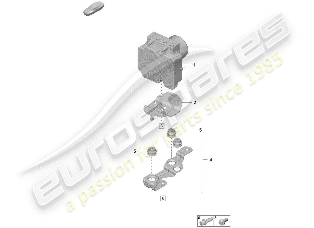 porsche 2020 (992-1) unità idraulica diagramma delle parti
