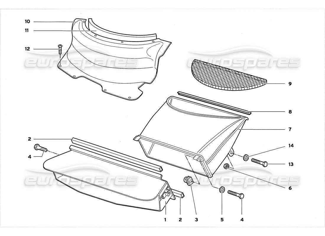 lamborghini diablo gt (1999) trasportatori diagramma delle parti