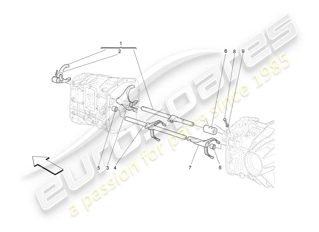 maserati granturismo (2009) controlli interni diagramma delle parti
