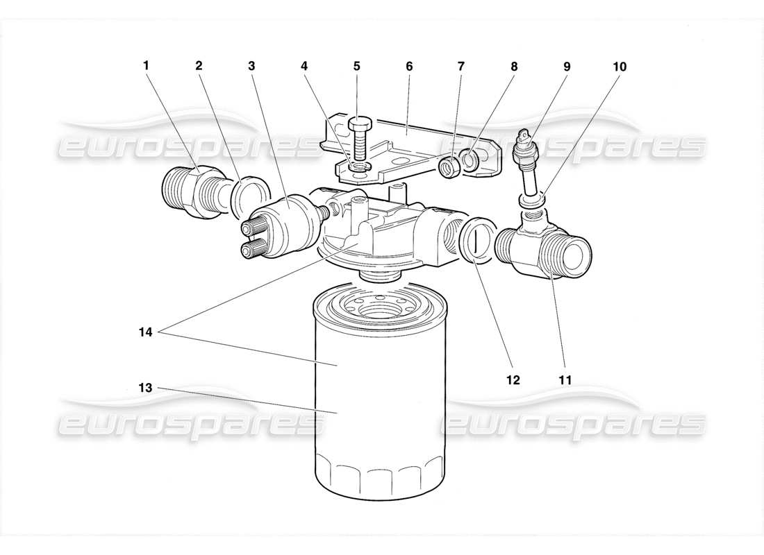 lamborghini diablo se30 (1995) filtro olio motore diagramma delle parti