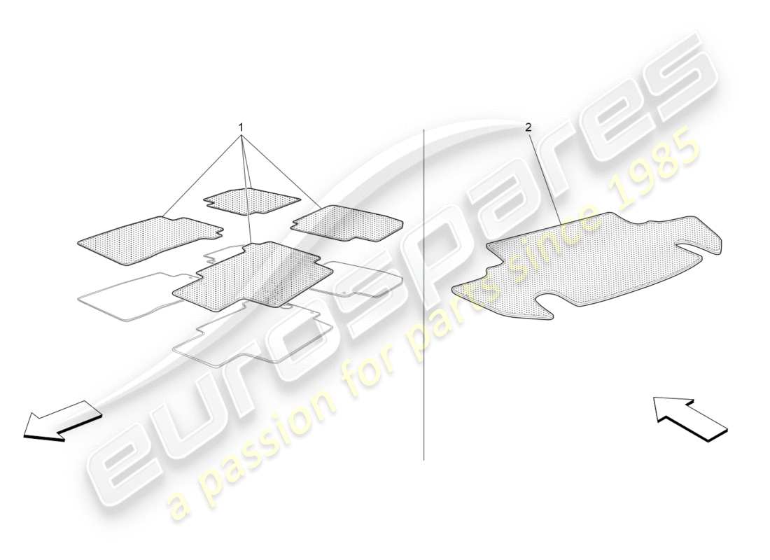maserati granturismo (2013) norma fornita diagramma delle parti