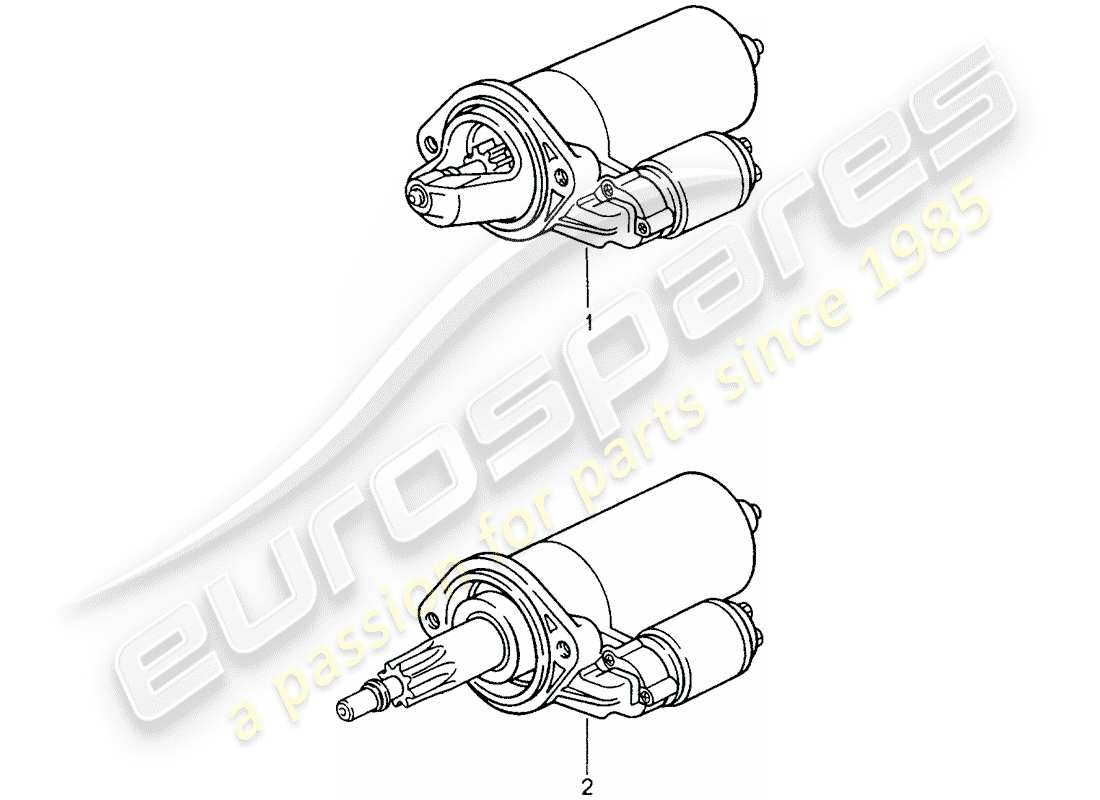 un diagramma delle parti dal catalogo delle parti porsche 1997 (refurbished and exchange catalogue)