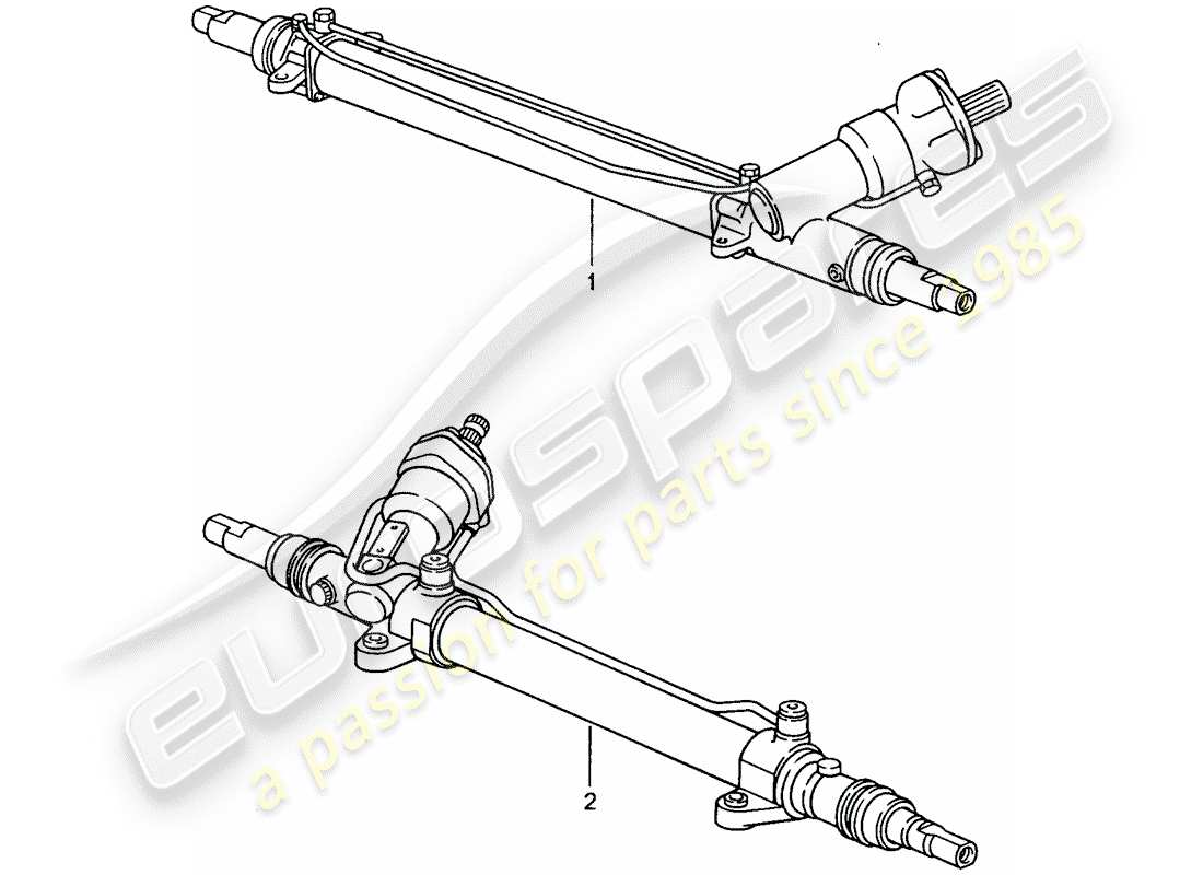 un diagramma delle parti dal catalogo delle parti porsche 1986 (refurbished and exchange catalogue)