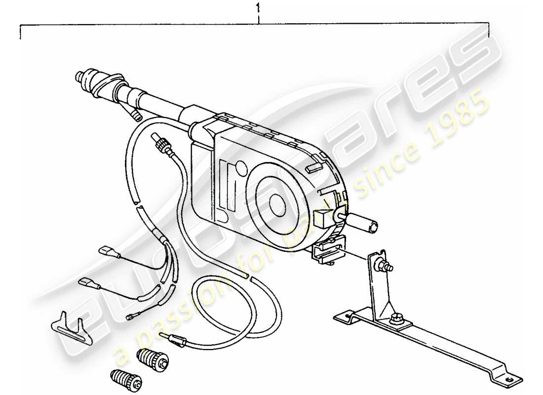 un diagramma delle parti dal catalogo delle parti porsche 1963 (refurbished and exchange catalogue)