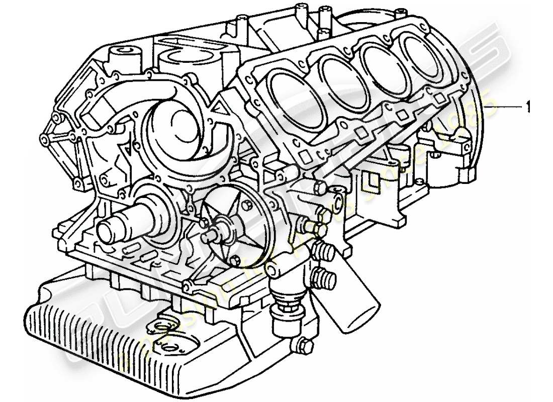 un diagramma delle parti dal catalogo delle parti porsche 2002 (refurbished and exchange catalogue)