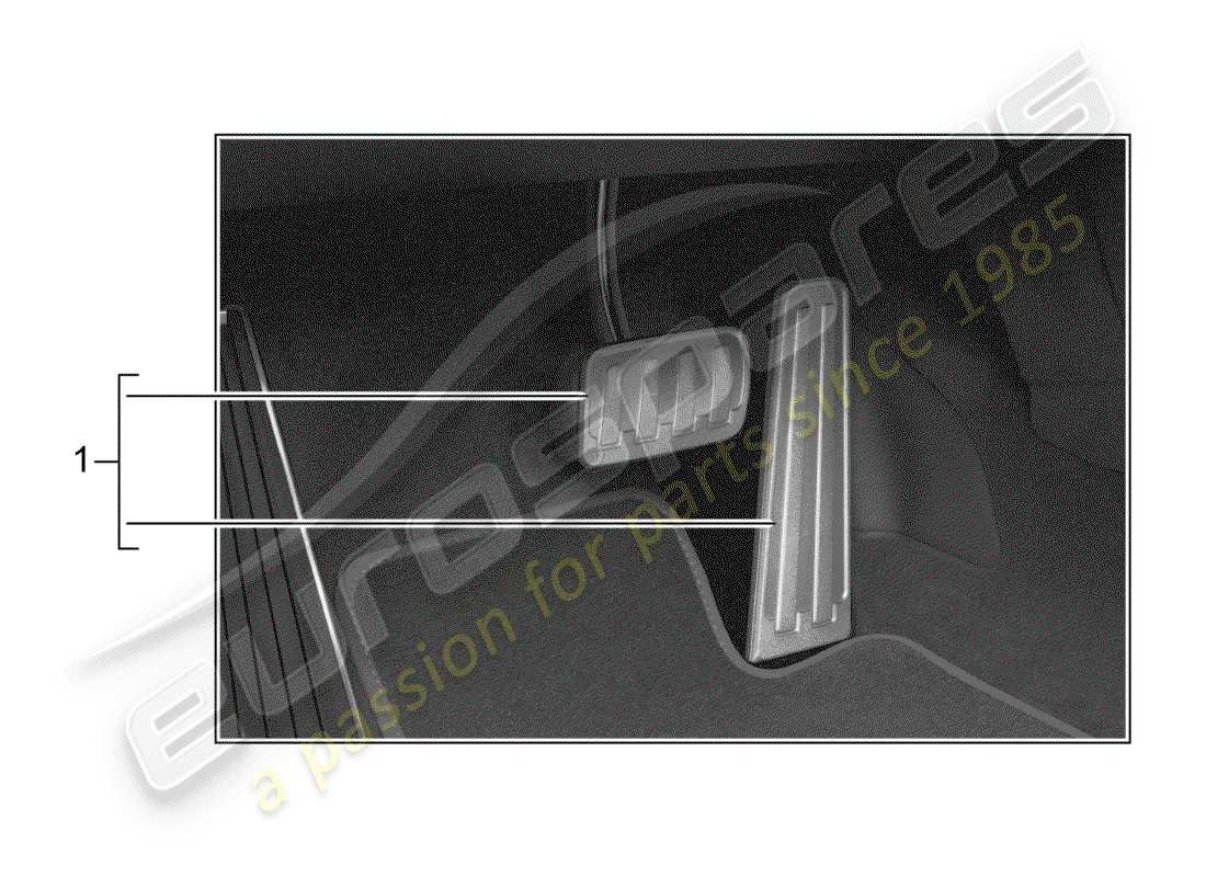 un diagramma delle parti dal catalogo delle parti porsche 2010 (tequipment)