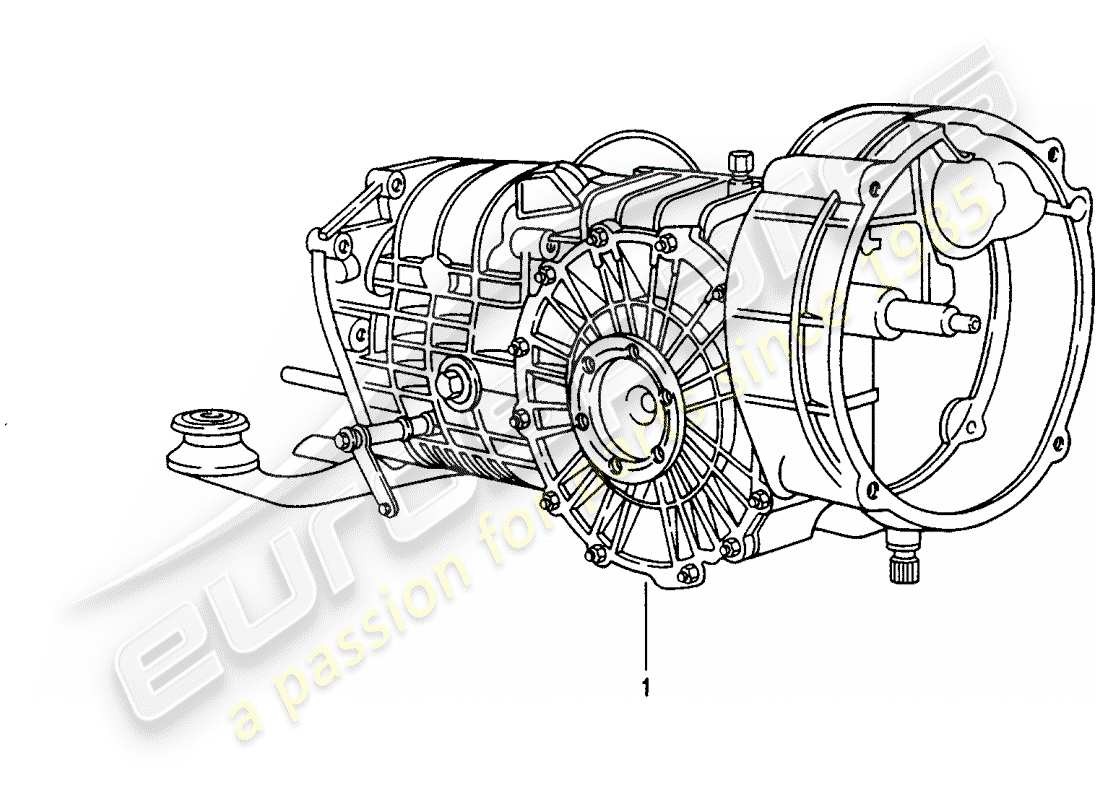 un diagramma delle parti dal catalogo delle parti porsche 1995 (refurbished and exchange catalogue)