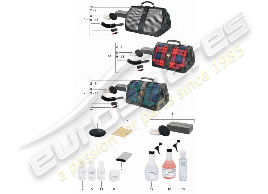 un diagramma delle parti dal catalogo delle parti porsche 2008 (987 cayman)
