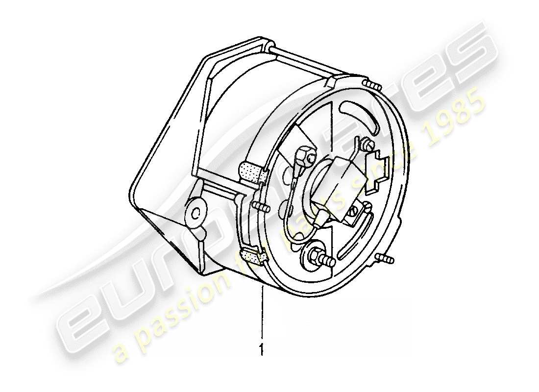 un diagramma delle parti dal catalogo delle parti porsche 1985 (refurbished and exchange catalogue)