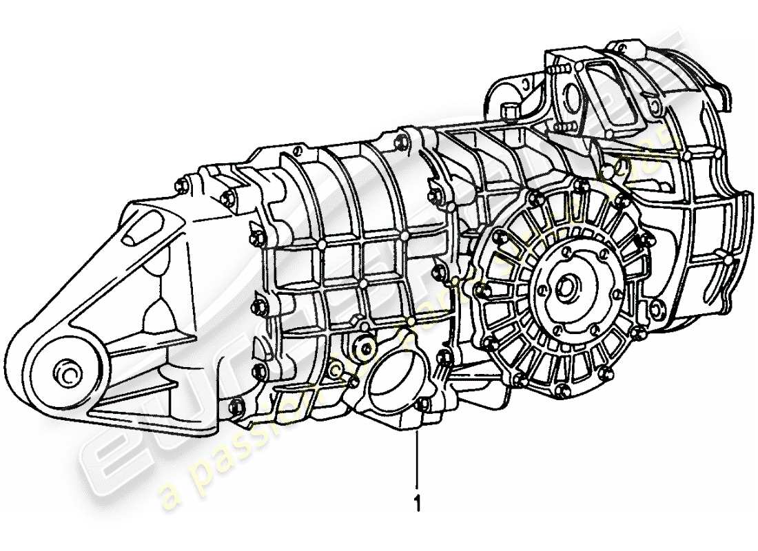 un diagramma delle parti dal catalogo delle parti porsche 1982 (refurbished and exchange catalogue)