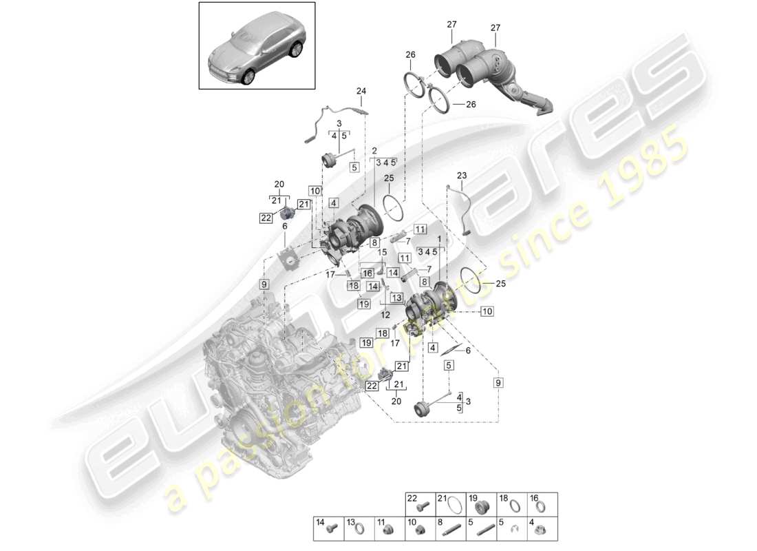 diagramma della parte contenente il codice parte pac145702