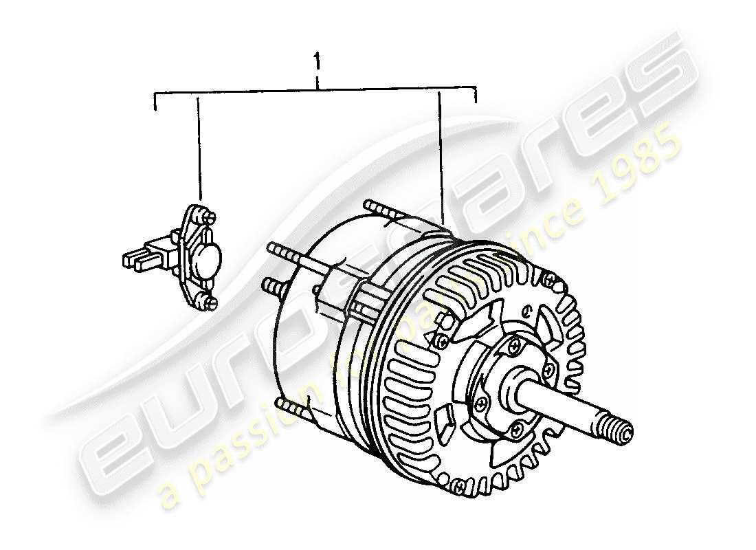 un diagramma delle parti dal catalogo delle parti porsche 1982 (refurbished and exchange catalogue)