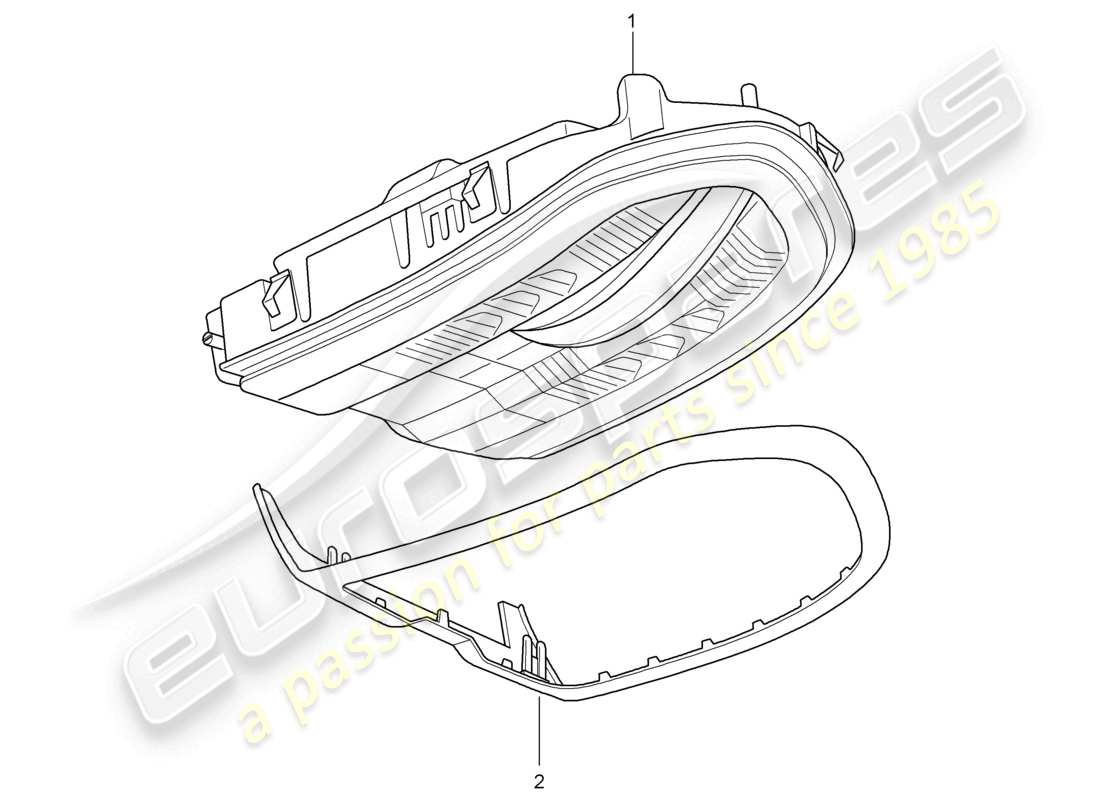 un diagramma delle parti dal catalogo delle parti porsche 2016 (panamera 970)