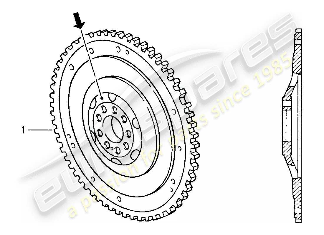 un diagramma delle parti dal catalogo delle parti porsche 2003 (refurbished and exchange catalogue)