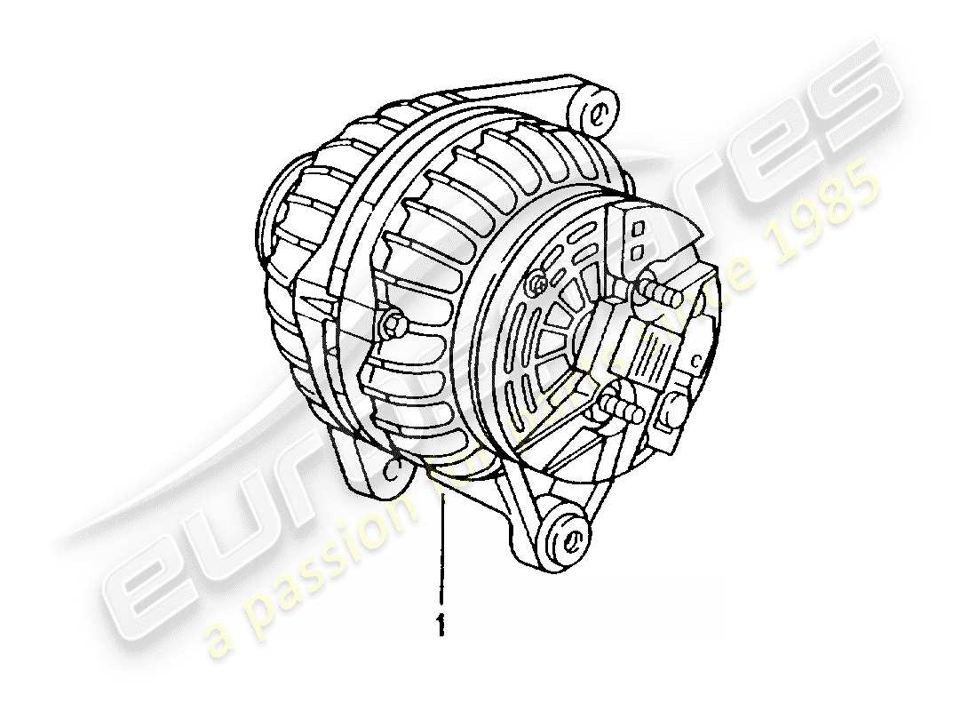 un diagramma delle parti dal catalogo delle parti porsche 2000 (refurbished and exchange catalogue)