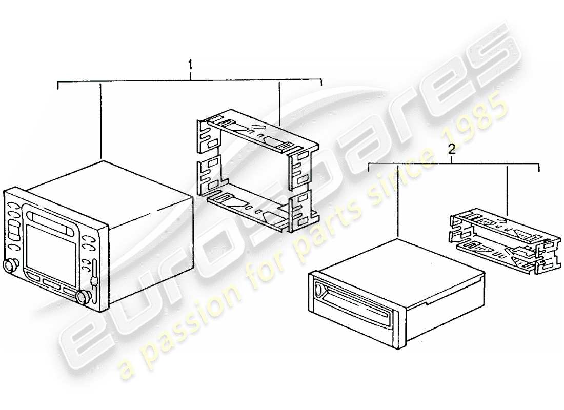 un diagramma delle parti dal catalogo delle parti porsche 1992 (refurbished and exchange catalogue)