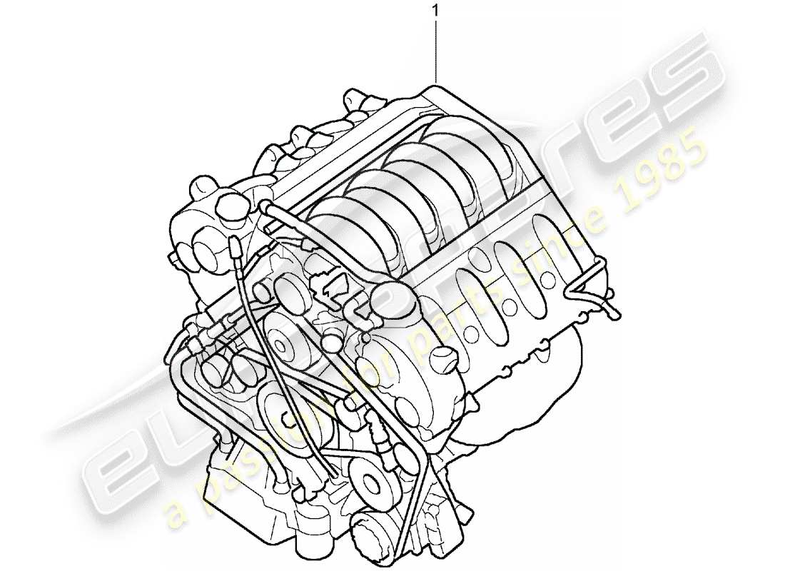 un diagramma delle parti dal catalogo delle parti porsche 1992 (refurbished and exchange catalogue)
