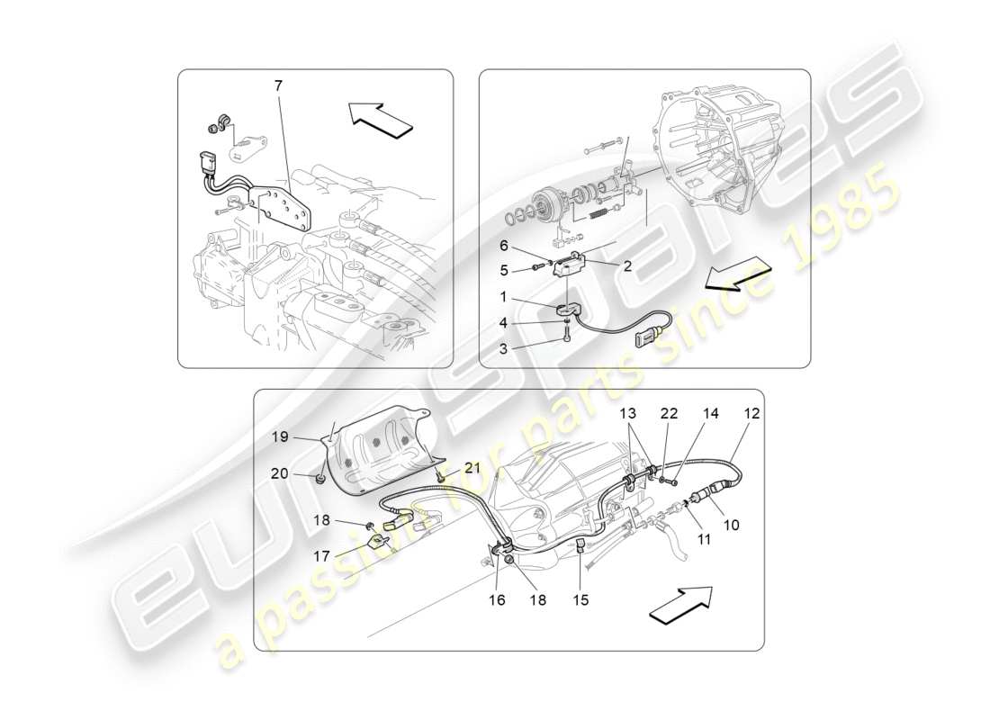 un diagramma delle parti dal catalogo delle parti maserati granturismo (2010)